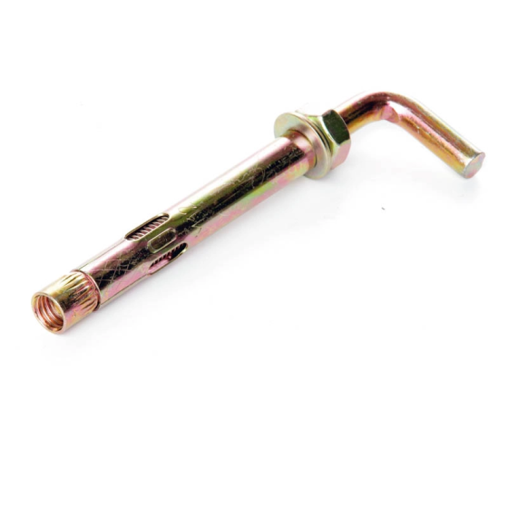 Анкер з кожухом та гайкою з L-крюком М8*60 цинк жовтий Харків