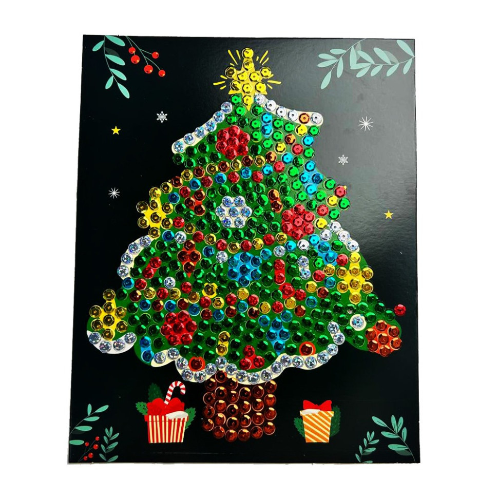 Набір для творчості мозаїка з паєток "Ялинка" НТ-37-01 Вінниця - фото 2