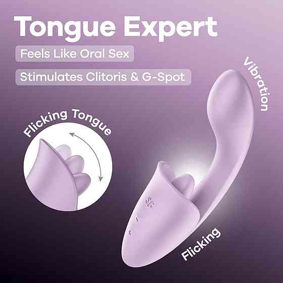 Вагинально-клиторальный вибратор Satisfyer Tongue Expert с язычком Sex Aura Киев