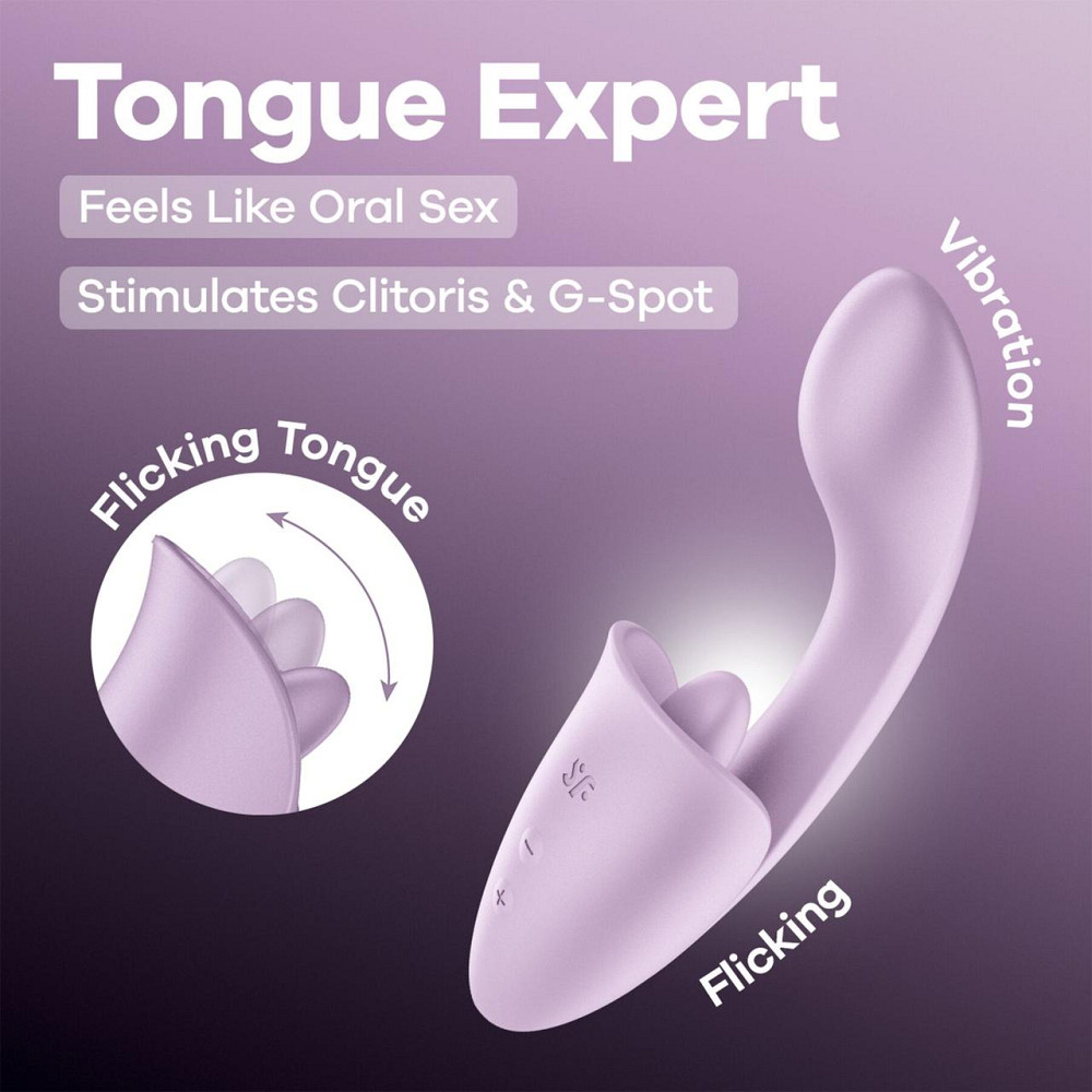 Вагинально-клиторальный вибратор Satisfyer Tongue Expert с язычком Sex Aura Киев - изображение 6