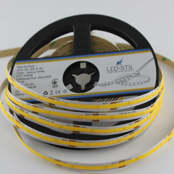 LED-STIL Світлодіодна стрічка LED-STIL 4000K 10 Вт/м COB 320 діодів IP33 24 Вольта 950 Lm нейтр Коломия