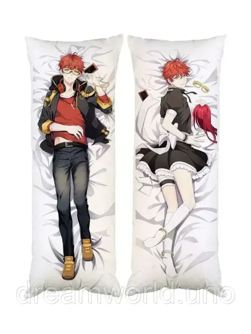 Подушка дакімакура Сеон Чхве невідомий Mystic Messenger декоративна подушка для обіймання двостороння 50х150 Харків - фото 1
