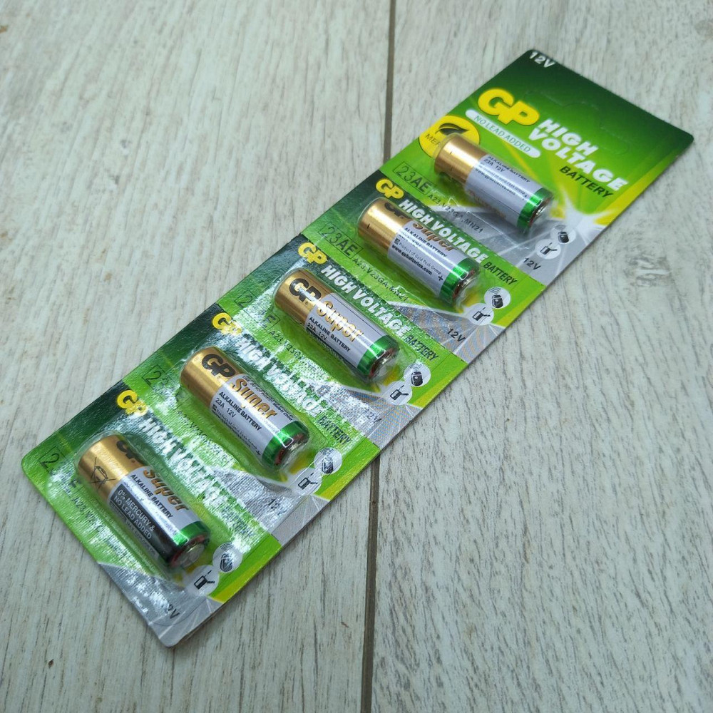 Батарейка GP 23A Alkaline 12V — високовольтна лужна батарея для пультів і сигналізацій (уп. 5 шт) Харків - фото 4