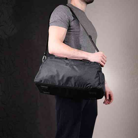 Небольшая дорожная сумка из качественного полиэстера Черный (FABRA) Киев