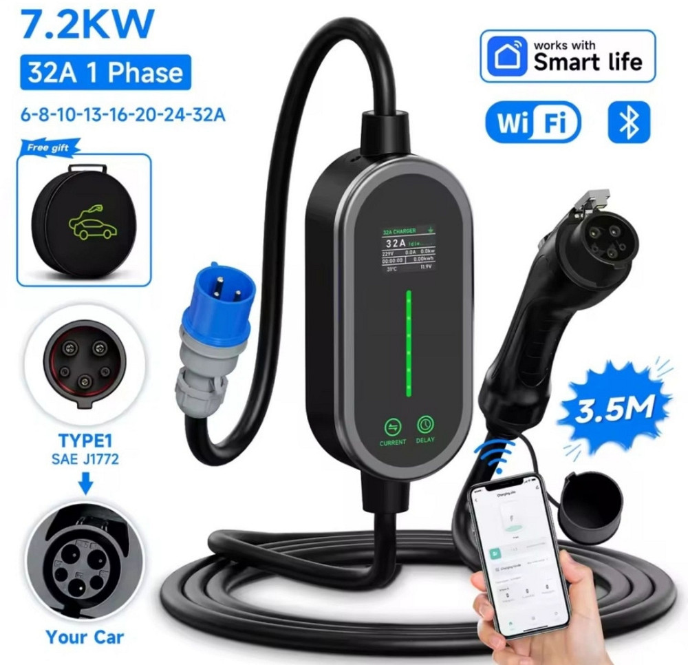Зарядка для електроавтомобіля Type 2 1 GBT з WiFi заправка. Харків - фото 7
