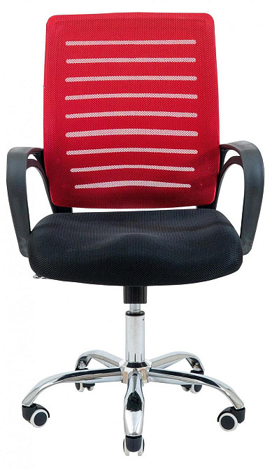 Офісне Крісло Керівника Richman Flush Сітка Хром М1 Tilt Чорно-червоний Київ - фото 2