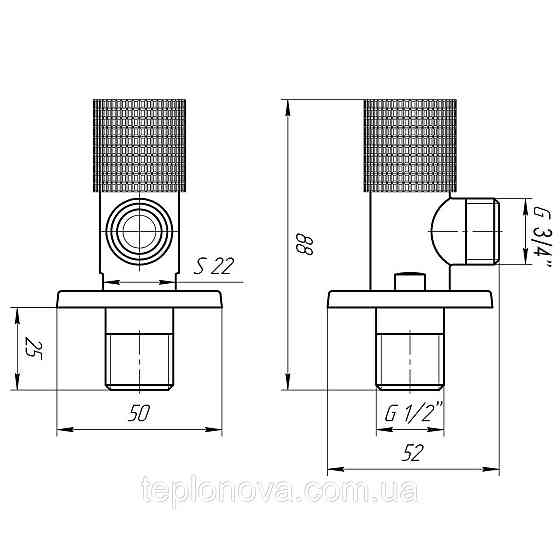 Кран кутовий кераміка SOLOMON EXCLUSIVE 1/2″X3/4″ 989 WW (White/White) ( 1шт.) Черновцы