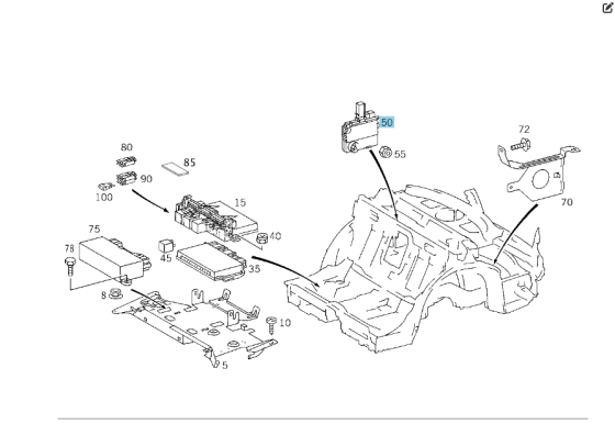Mercedes-Benz  A0005404750 Блок силового запобіжника CL C215 S-class short W220 S-class long V220 Одеса