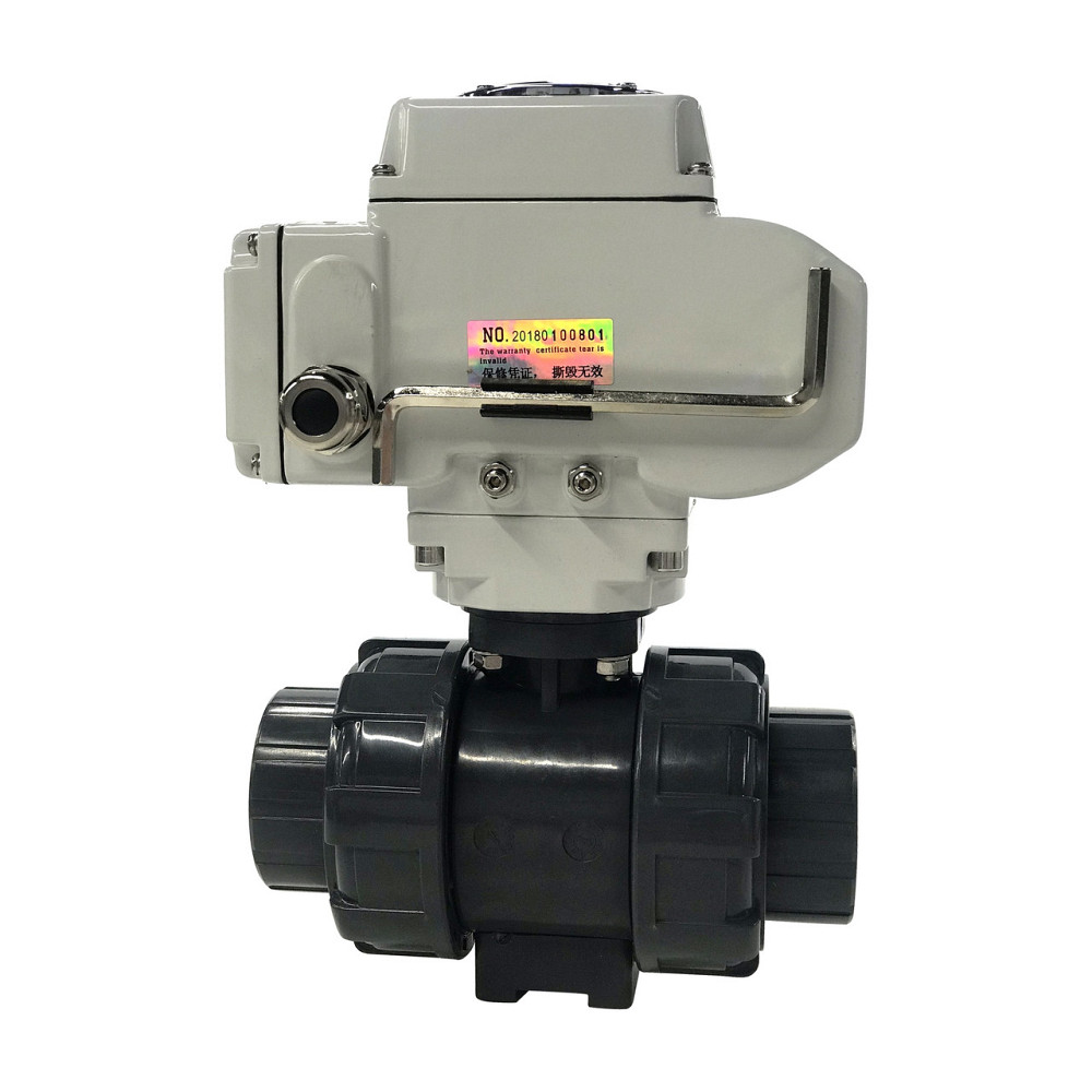 Кран кульовий з електроприводом ПВХ Aquaviva d75 мм під клей Київ - фото 2