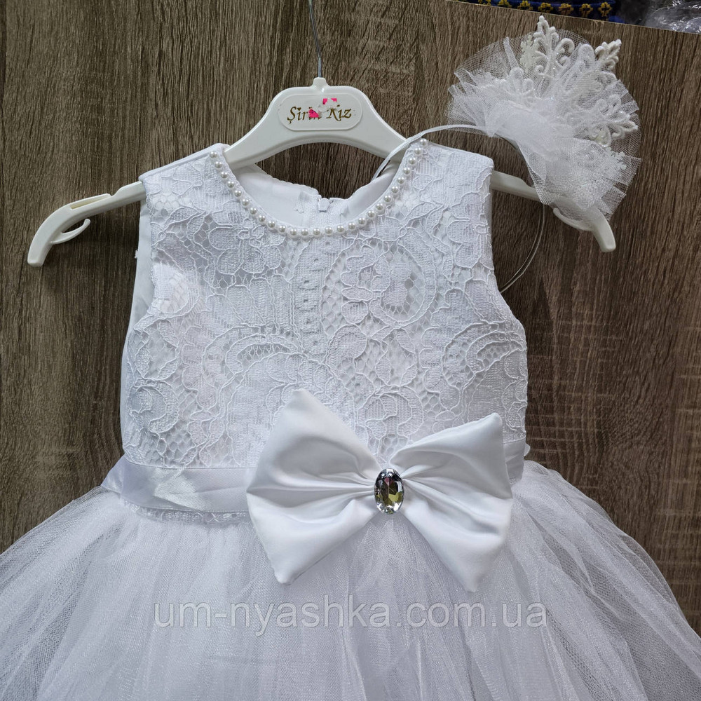 Детское нарядное белое платье Снежинка-Кружево 80-98 Кривой Рог - изображение 4