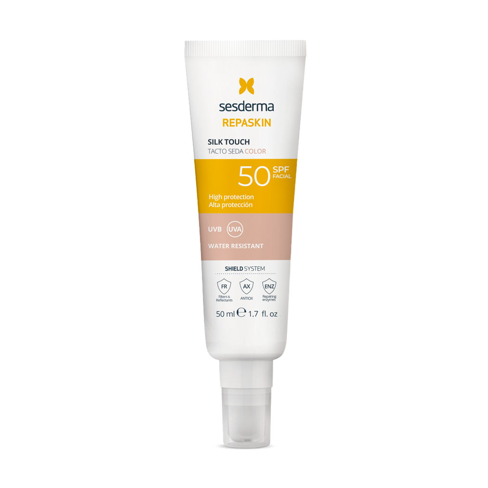 Сесдерма Сонцезахисний тональний крем для обличчя Sesderma Repaskin Silk Touch Color SPF 50, 50 мл Дніпро - фото 1