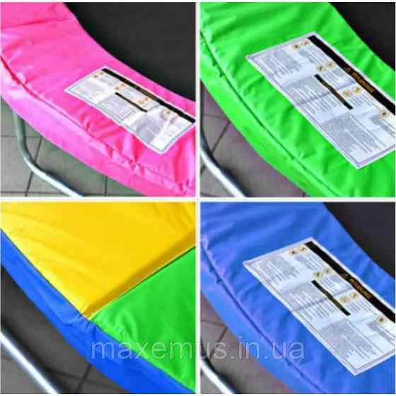 Детский батут Atleto 252 см с защитной сеткой батут для детей разноцветный Мостиська