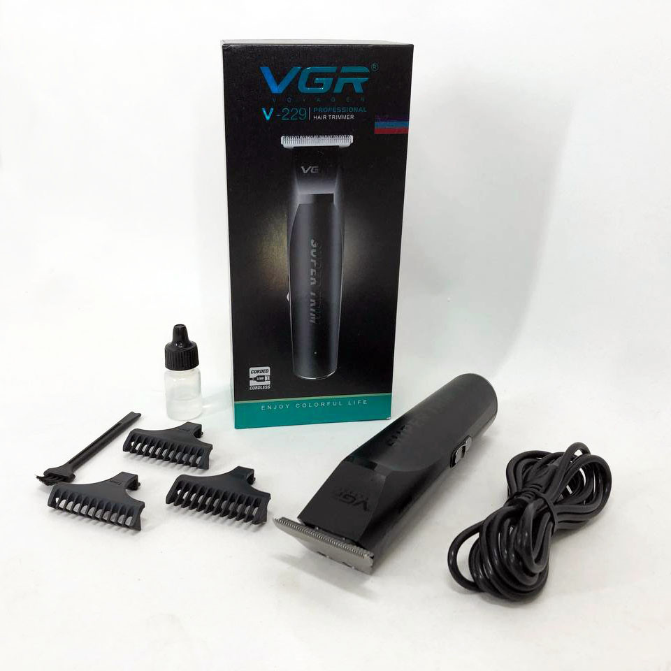 Водонепроникний тример для стрижки VGR, Тример для скронь Машинка стрижки з безліччю насадок TO-78 Львів - фото 5
