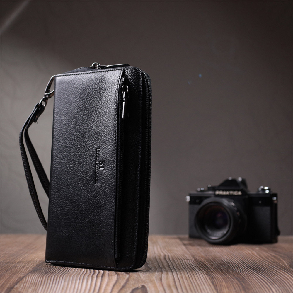 Удобный клатч для мужчин из натуральной кожи ST Leather 22681 Черный Киев - изображение 9