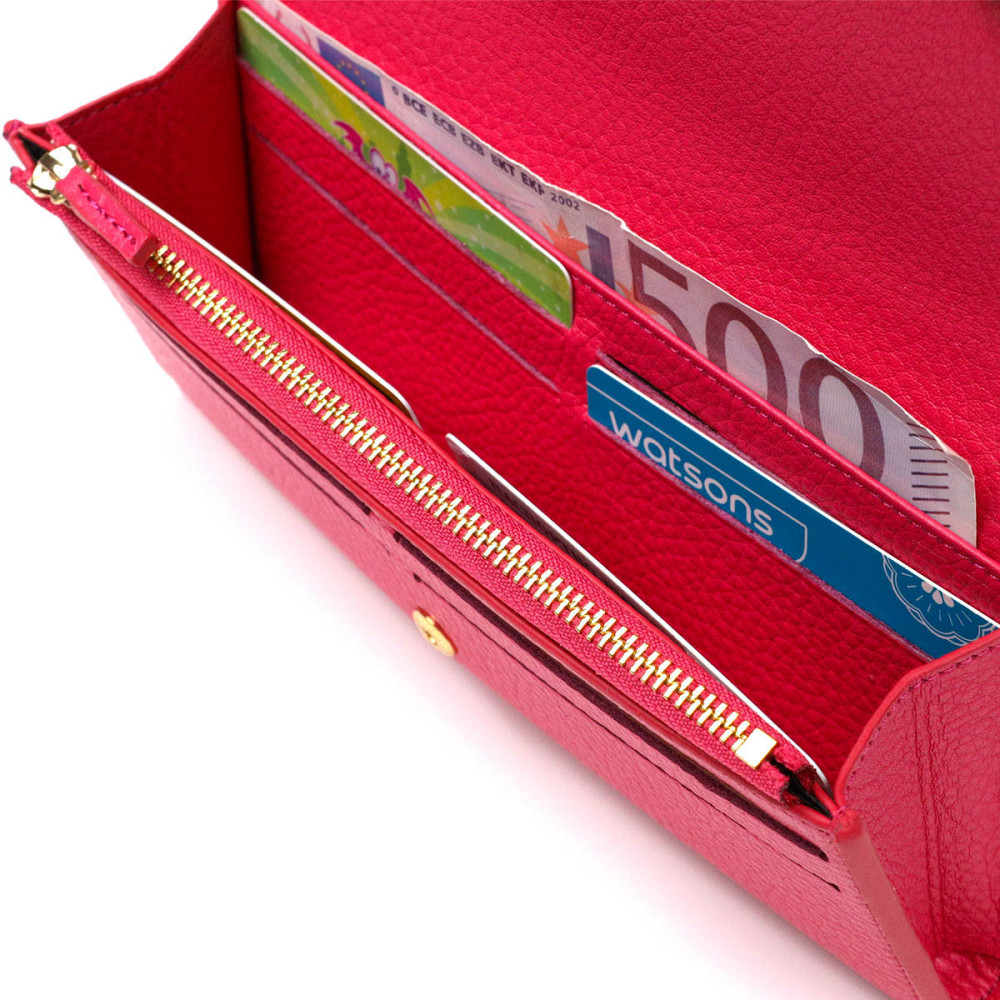 Красочный женский кошелек с монетницей на молнии из натуральной кожи Tony Bellucci 21979 Фуксия Киев - изображение 5