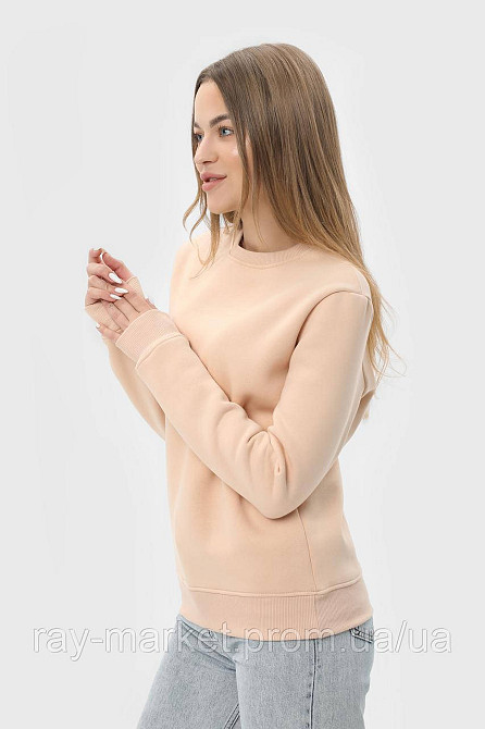 Світшот жіночий базовий утеплений RAY BASIC бежевий (U0301W-Cream) L Київ - фото 2