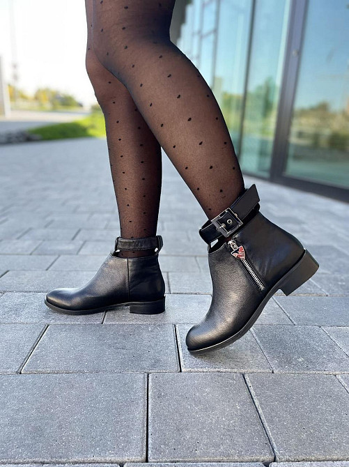 Черевики жіночі BOGATKO чорні натуральна шкіра висота 14 см (3767) 38р.39р. Коломыя - изображение 2