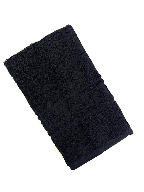 Махровий рушник Ideal Textile Greek 33х60 см чорний (56860586) Чернівці - фото 1