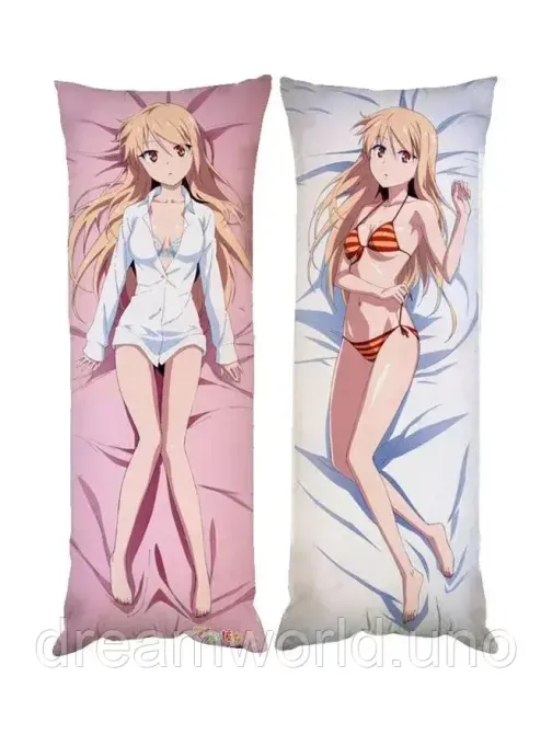 Подушка дакімакура Маширо Шиїна Кішечка із Сакурасу декоративна пардова подушка для обіймання двостороння 50х150 Харків - фото 1