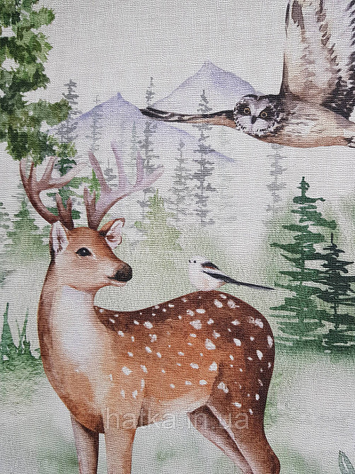 Обои винил на флизелине AS Creation Mia and Paul 0.53х10 детские животные олени лисицы птицы деревья Киев - изображение 4