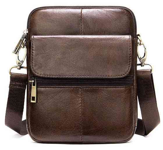 Компактная сумка кожаная 14990 Vintage Коричневая Киев