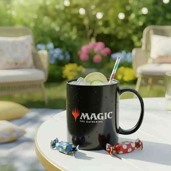 Керамічна чашка Magic: The Gathering 320 мл червона з чорною термостійка для гарячих напоїв Київ