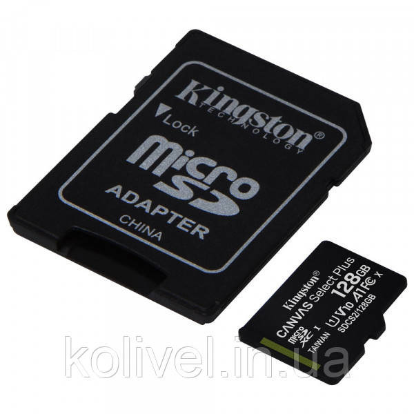 Memory card Secure Digital Micro128GB Kingston Canvas Select Plus SDXC UHS-1 U1 V10 A1 Class 10, Ret Киев - изображение 2