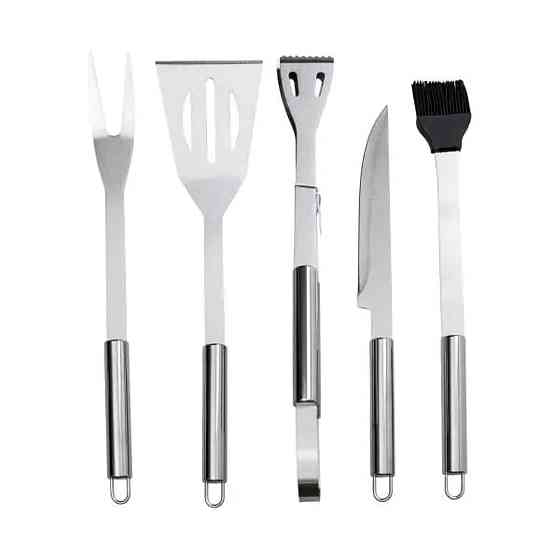 Набор аксессуаров для барбекю, мангала, гриля 5 предметов 40х10х5 см мангальные принадлежности HP-20-72 Киев