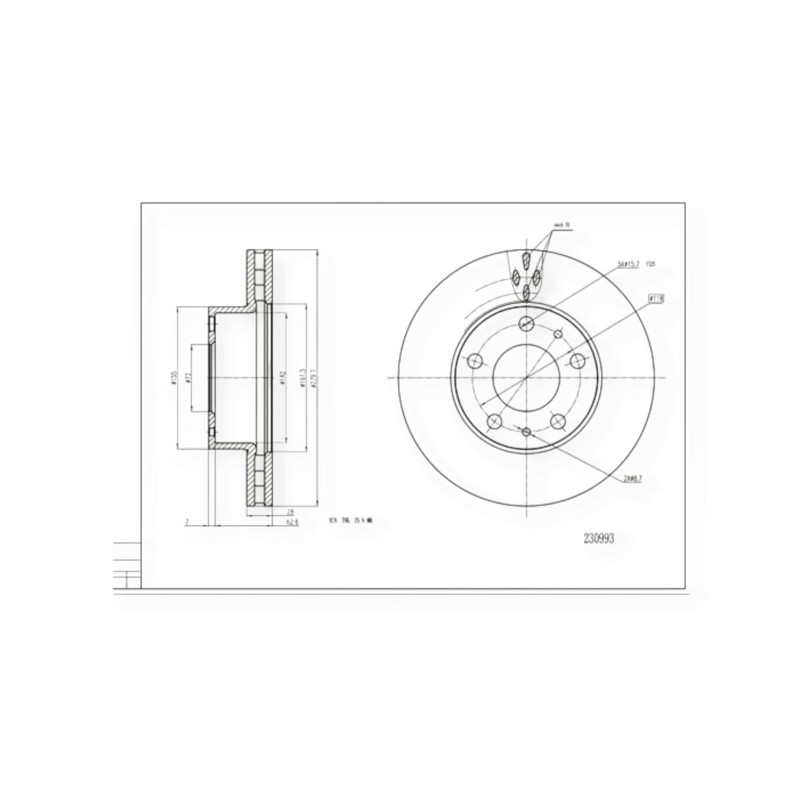 Диск Fiat Ducato, Peugeot Boxer (2006-) передний (280mmx28mm) тормозной Мукачево - изображение 1
