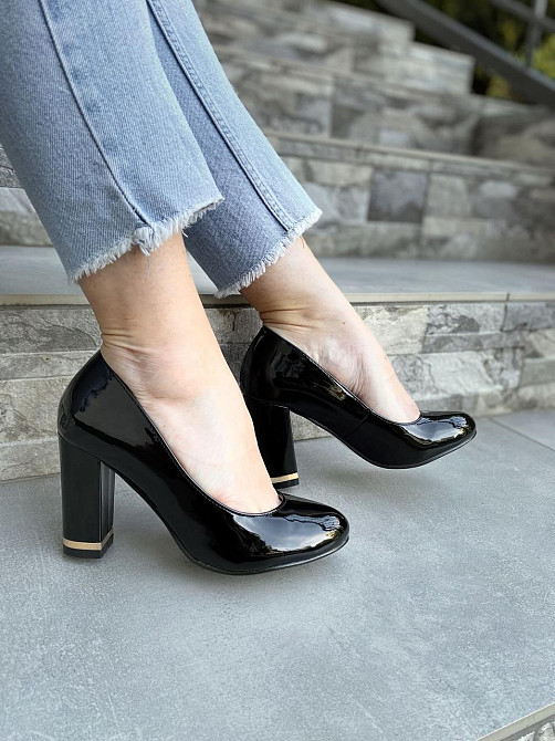 Туфлі жіночі SEASTAR чорні еко-лак каблук 9см 36р (1986) Коломия - фото 5