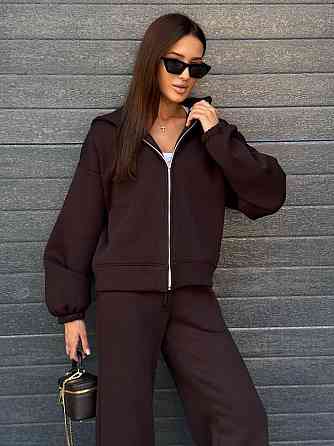 Жіночий теплий костюм на флісі Шоколад 48/52 Харків