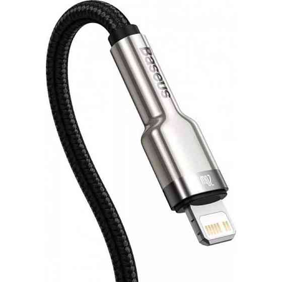 Кабель Type-C - Lightning Baseus Cafule Series Metal PD 20W 0.25m колір чорний CATLJK-01 Одеса