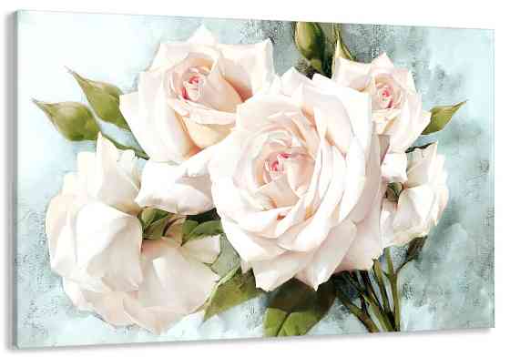 Картина холст в гостиную / спальню   Ніжні Троянди    MLP_134 50x100 см Киев