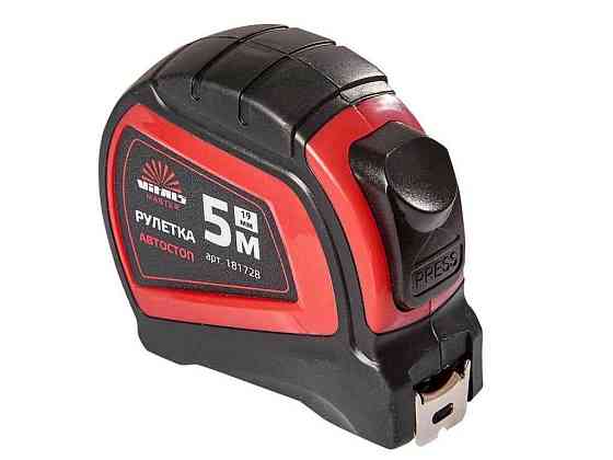 Рулетка з автостопом L=5м 19мм Master ТМ VITALS   Solmir Київ