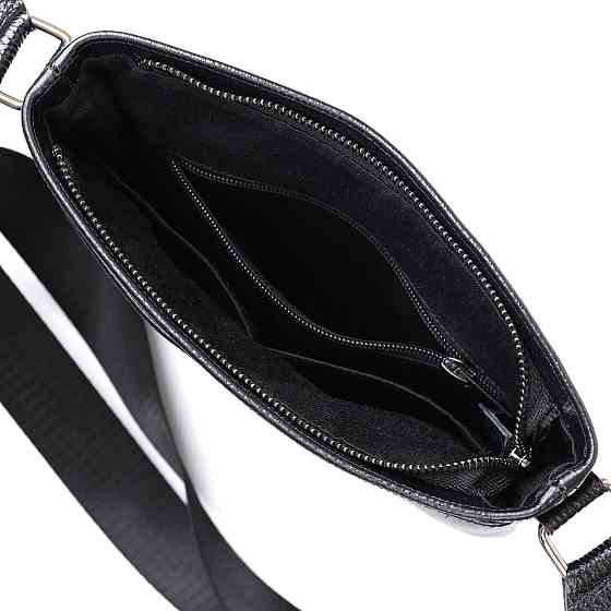 Кожаная добротная мужская сумка через плечо SHVIGEL 11603 Черный Киев