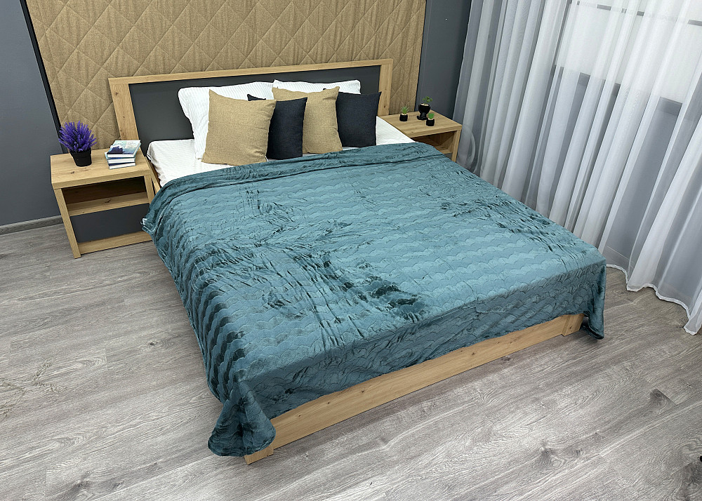 Плед-покривало 200х230 см (+-5см) Лазурний (87-246) Київ - фото 2