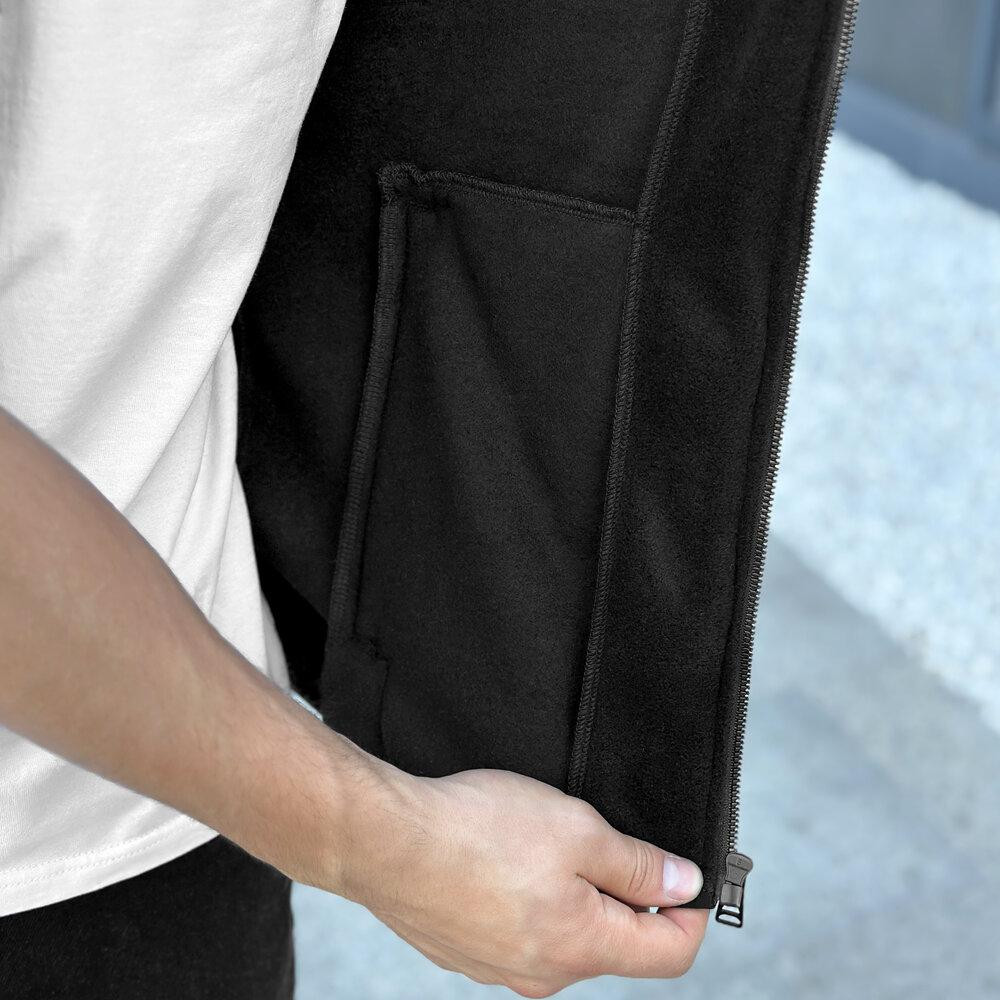 Чоловіча чорна флісова жилетка Pobedov Wolf Київ - фото 8