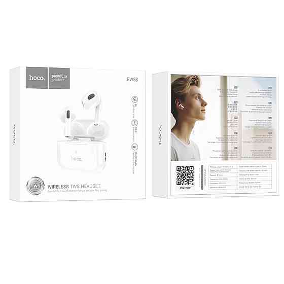 Наушники беспроводные HOCO EW58 True wireless stereo headset White 6942007609463 Одесса