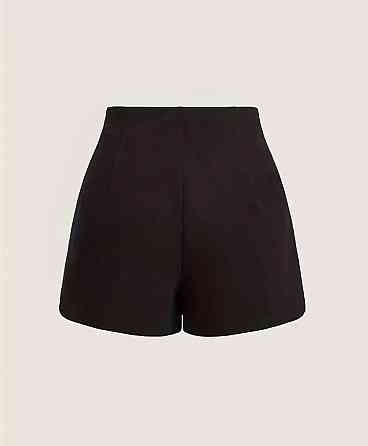 Жіноча міні спідниця-шорти з асиметричним кроєм і боковою шнурівкою костюмка Одеса