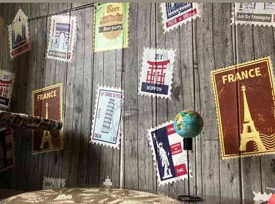 Самоклеющаяся 3D панель 700х700х4мм Почтовые марки (091) SW-00001152 Киев