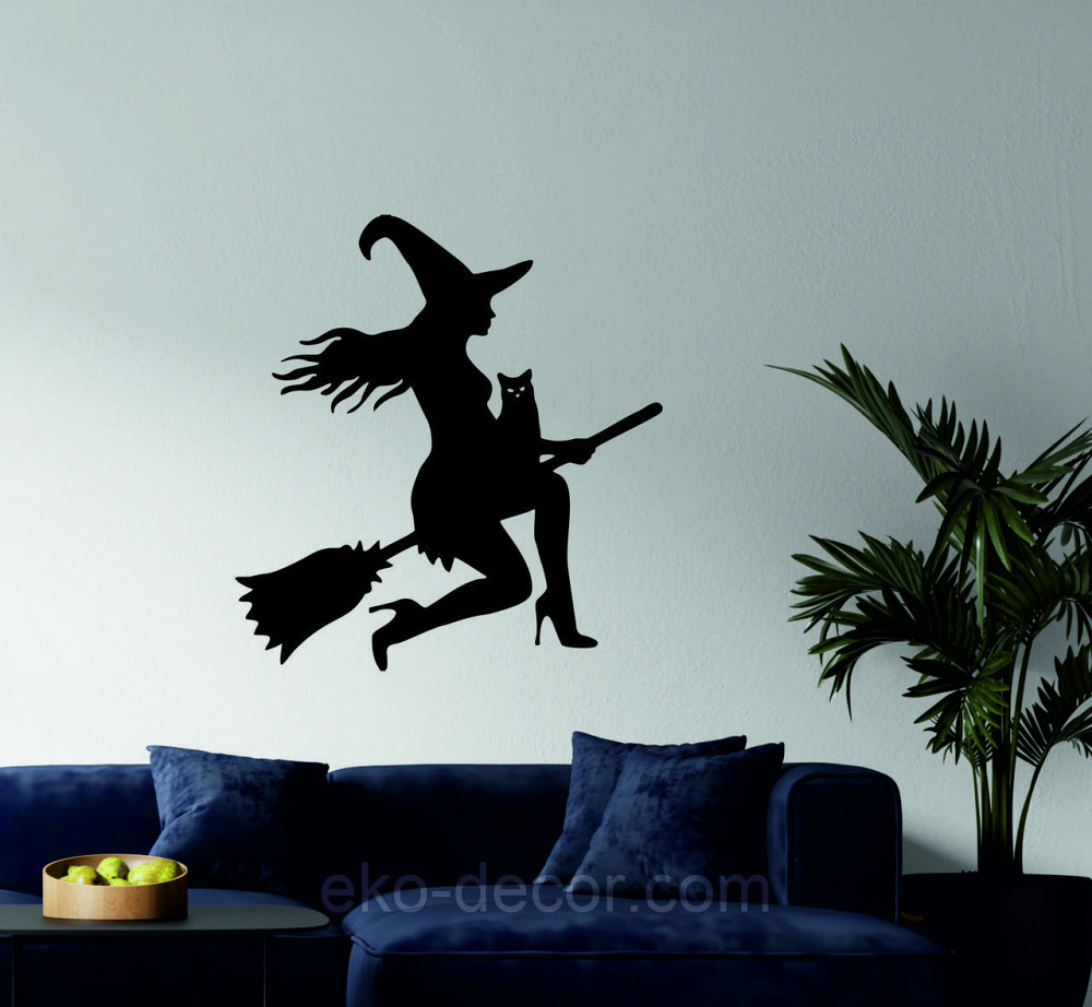 Декоративное настенное Панно «Ведьма», Декор на стену 70*65 см, Черный Киев - изображение 2