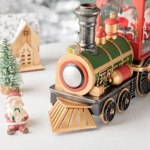 Нічник новорічний музичний Xmas Потяг із Санта Клаусом Одеса - фото 8