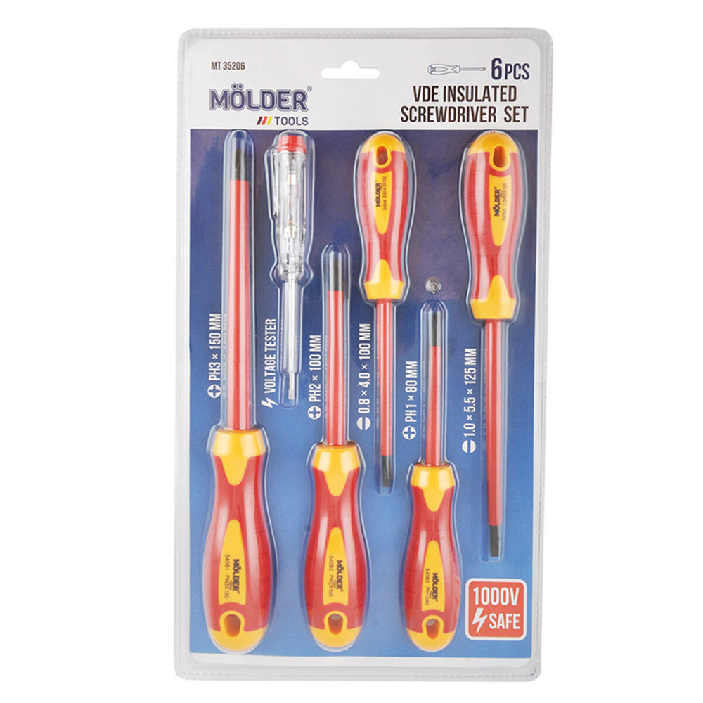 Набір викруток Molder діелектричних VDE 1000В 6шт Київ - фото 1