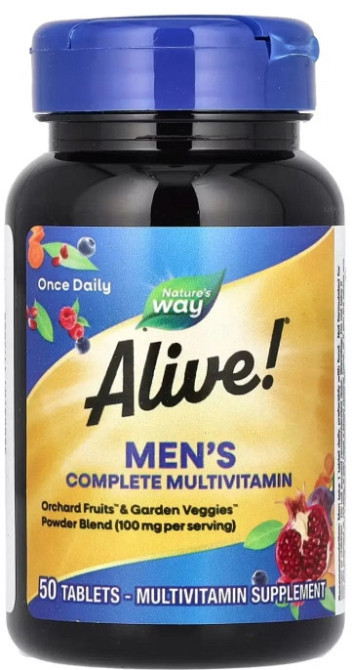 Мультивітаміни для чоловіків Nature's Way Alive! Men's Energy 50 таб Київ - фото 1