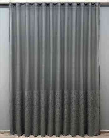 Тюль VR-Textil 1642т Greta Жаккард Графитовый 300х270 см (42-0604) Киев