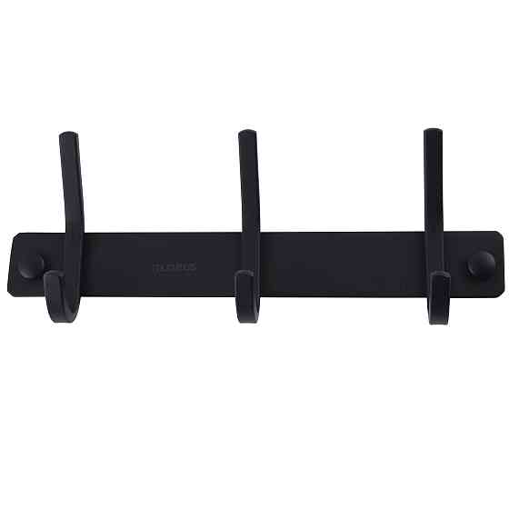 Планка з гачками Globus Lux BQ9435-3 чорна матова SUS304 Тернополь