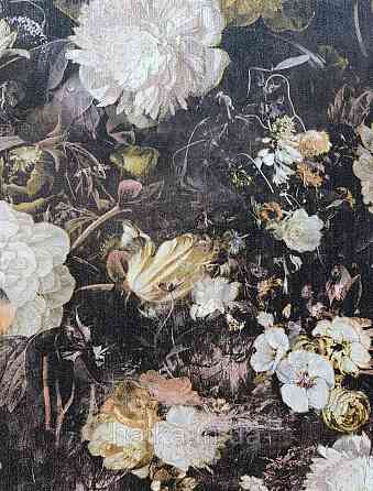 Обои виниловые на флизелине AS creation The Bos 0.53х10 цветы пионы розы астры желтые розовые на черном Киев