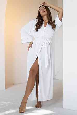 Довгий жіночий халат TotalFit XA2-Q10 Белый, M/L Киев