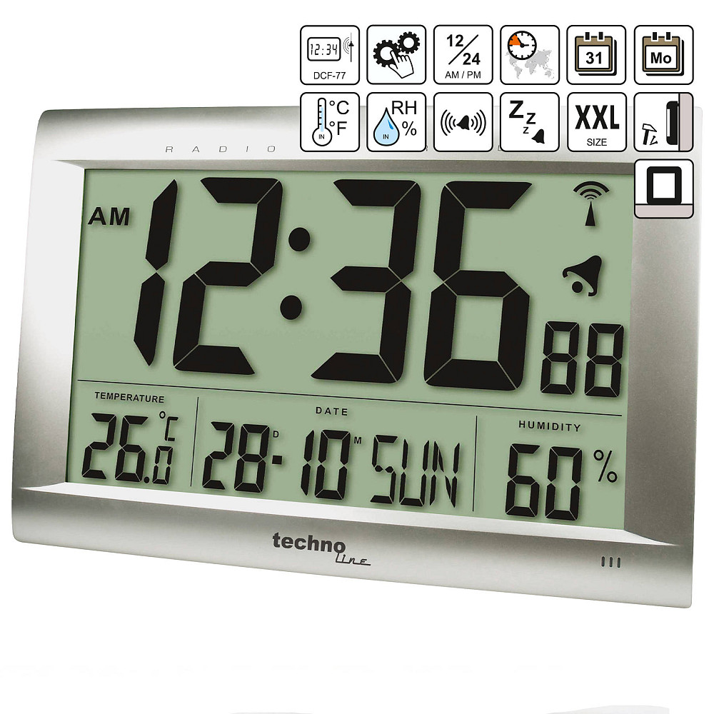 Часы настенные Technoline WS8009 Silver (WS8009) Вінниця - фото 5