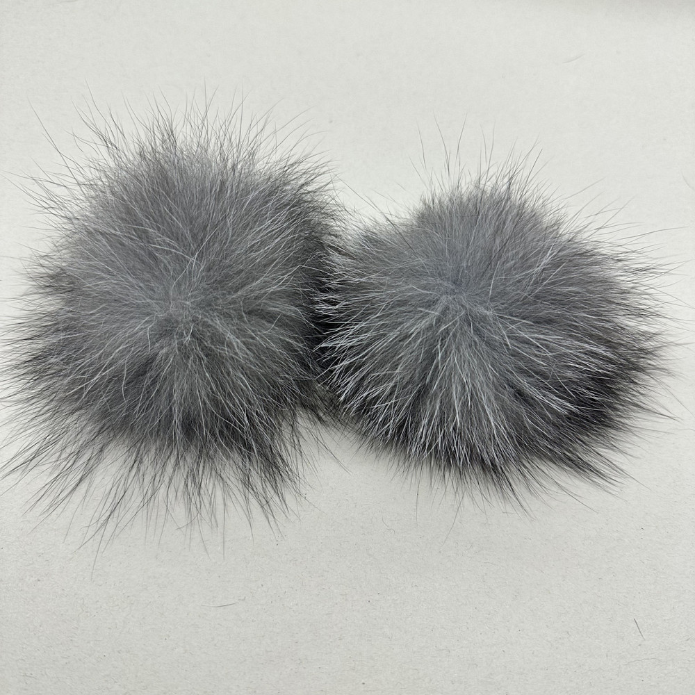 Помпоны из натурального меха блюфрост Серый Харьков - изображение 1